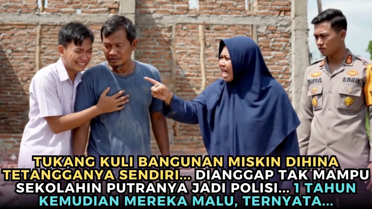 Tukang Bangunan Dihina Tetangga Karena Miskin… 1 Tahun Kemudian Putranya Jadi Polisi, Semua Terdiam!