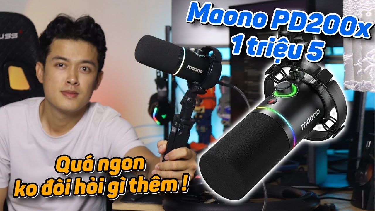 Đánh giá nhanh Micro giá rẻ Maono PD200x. Quá đầy đủ không đòi hỏi gì thêm.