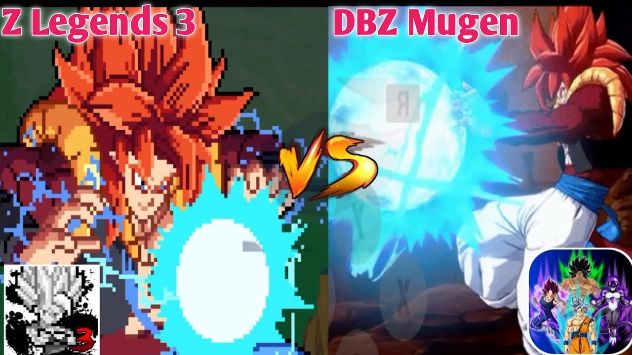 Z Legends 3 vs DBZ Mugen APK: Gogeta Ssj4 Full Comparison