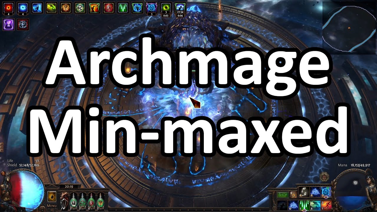 50K ES Manaman Archmage Int-stack Caster min-maxed build showcase in Standard League