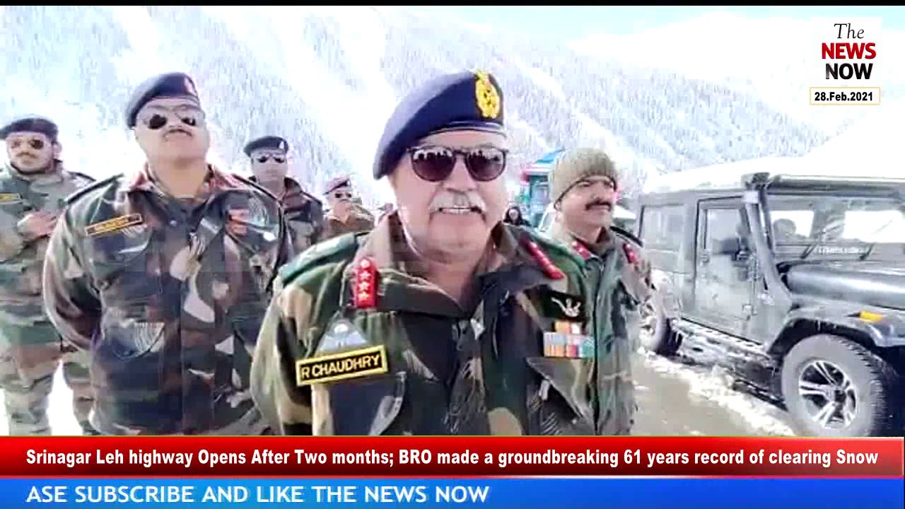 Srinagar Leh highway Opens After Two months; BRO made a groundbreaking 61 years record of clearing S