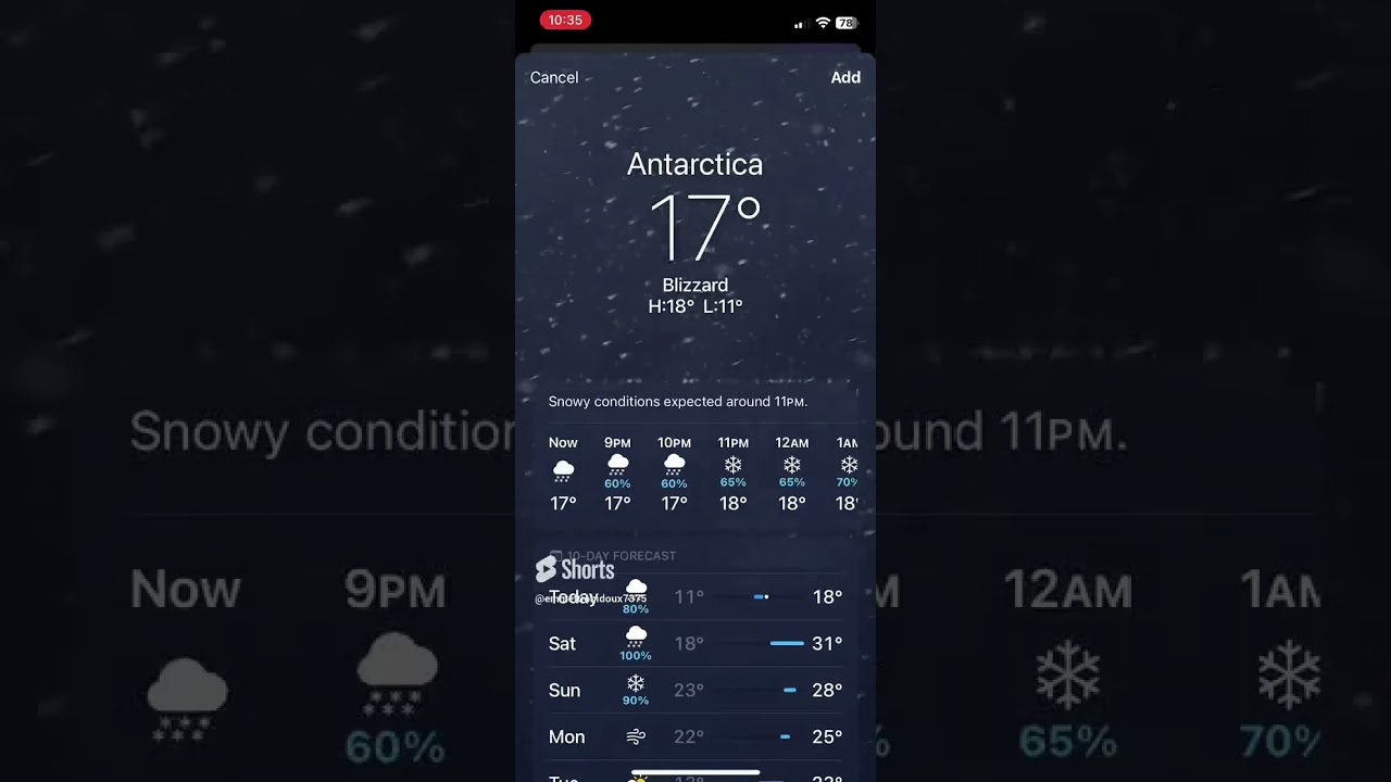 My Rare iOS weather animations collection