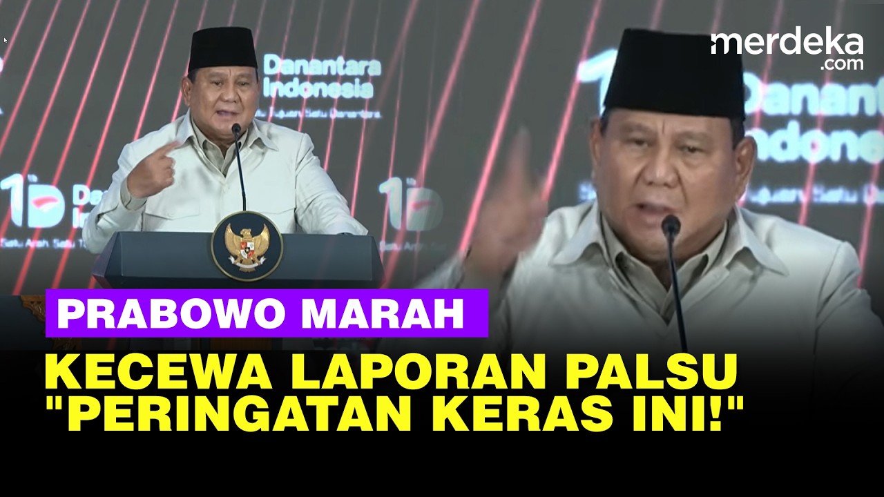 Prabowo Marah Sentil Laporan Palsu di HUT Danantara: Saya Kasih Peringatan Keras!