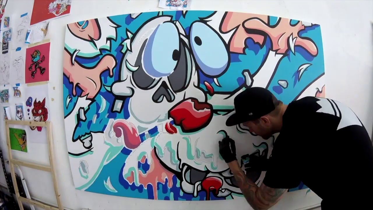 Matt Gondek paints Pinky and the Brain