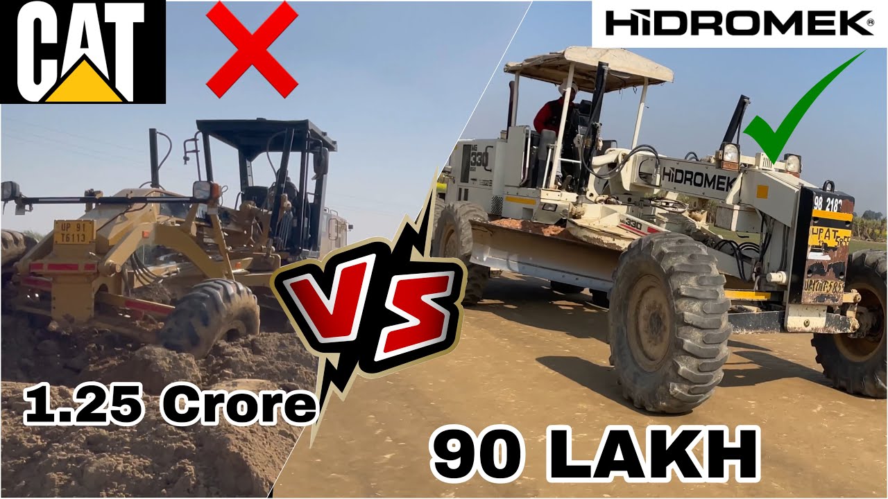 Caterpillar 120 k2 motor grader VS Hidromek MG 330 Motor Grader #cat #hidromek #jcb #motorgrader