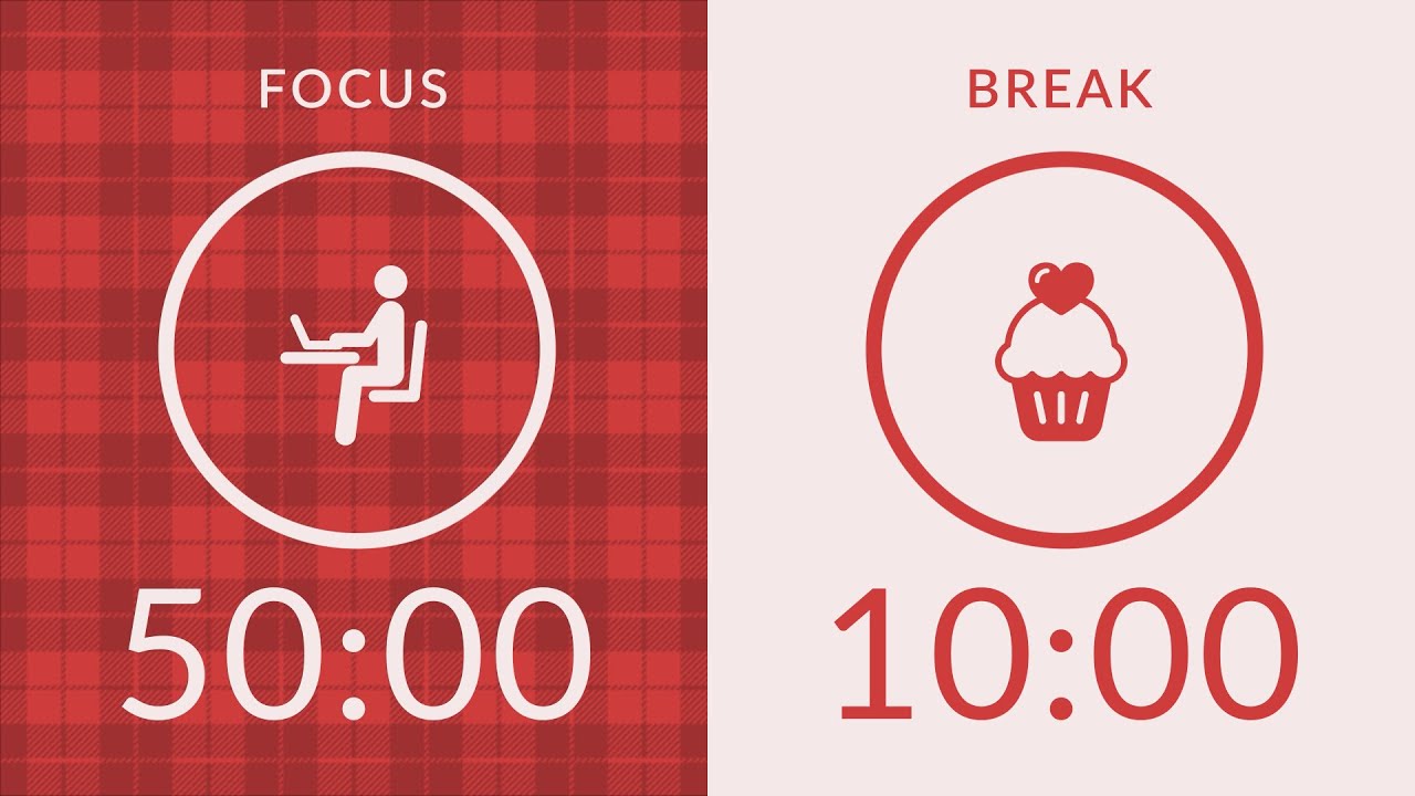 50/10 Pomodoro Timer with Brown Noise ❤️ 6-Hour Study with Me for Deep Focus & ADHD ✨