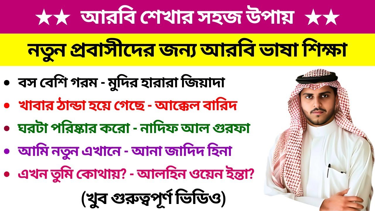 Простой способ выучить арабский язык | Этого видео достаточно, чтобы выучить арабский язык | Обуч...