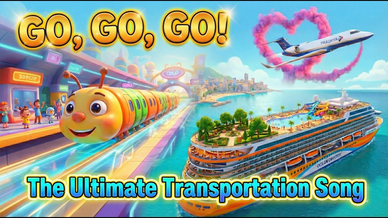 🚀 Go, Go, Go! The Ultimate Transportation Song | Futuristic Vehicle Adventure | Pragnya TV