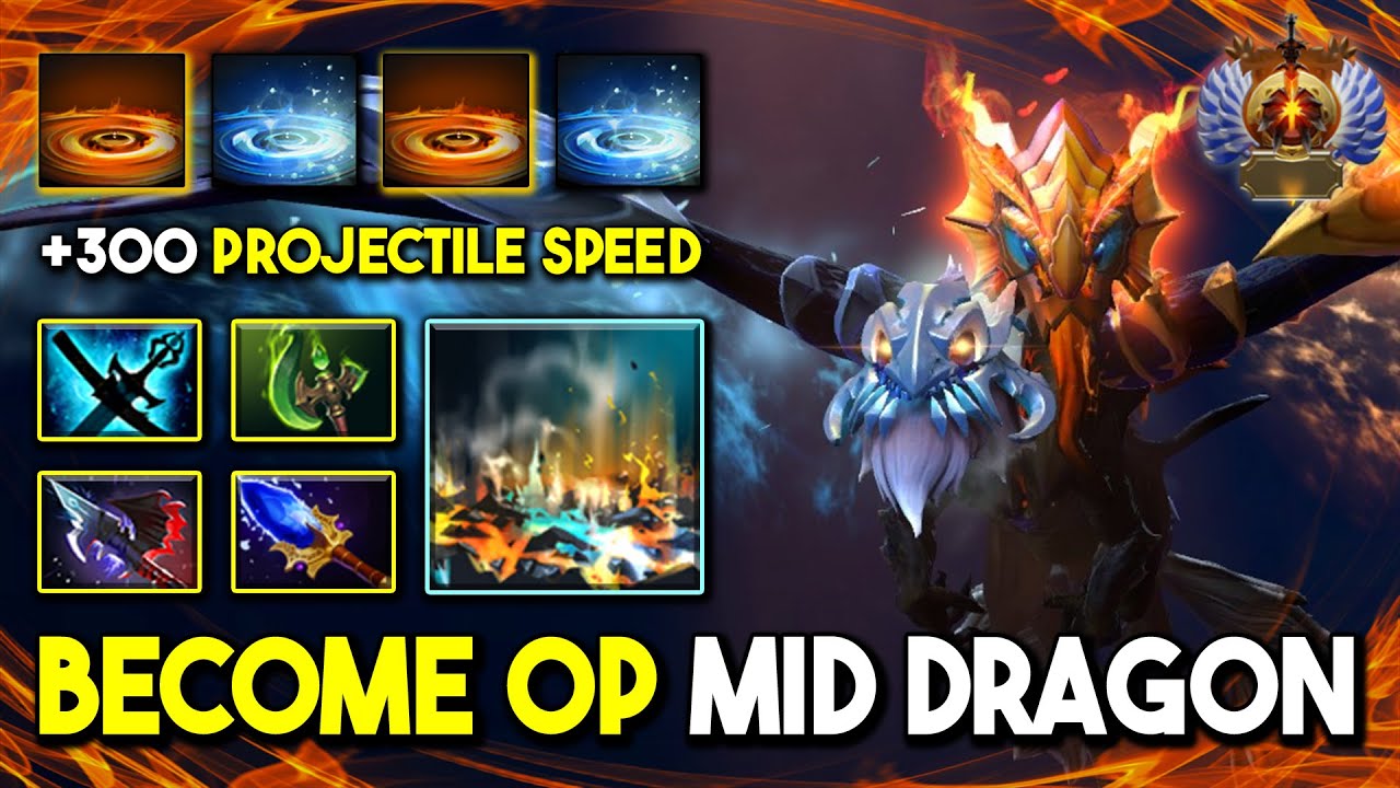 TRULY BECOME OP MID Jakiro Aghs Scepter + Parasma Build IMBA +300 Projectile Speed 7.35b DOtA 2