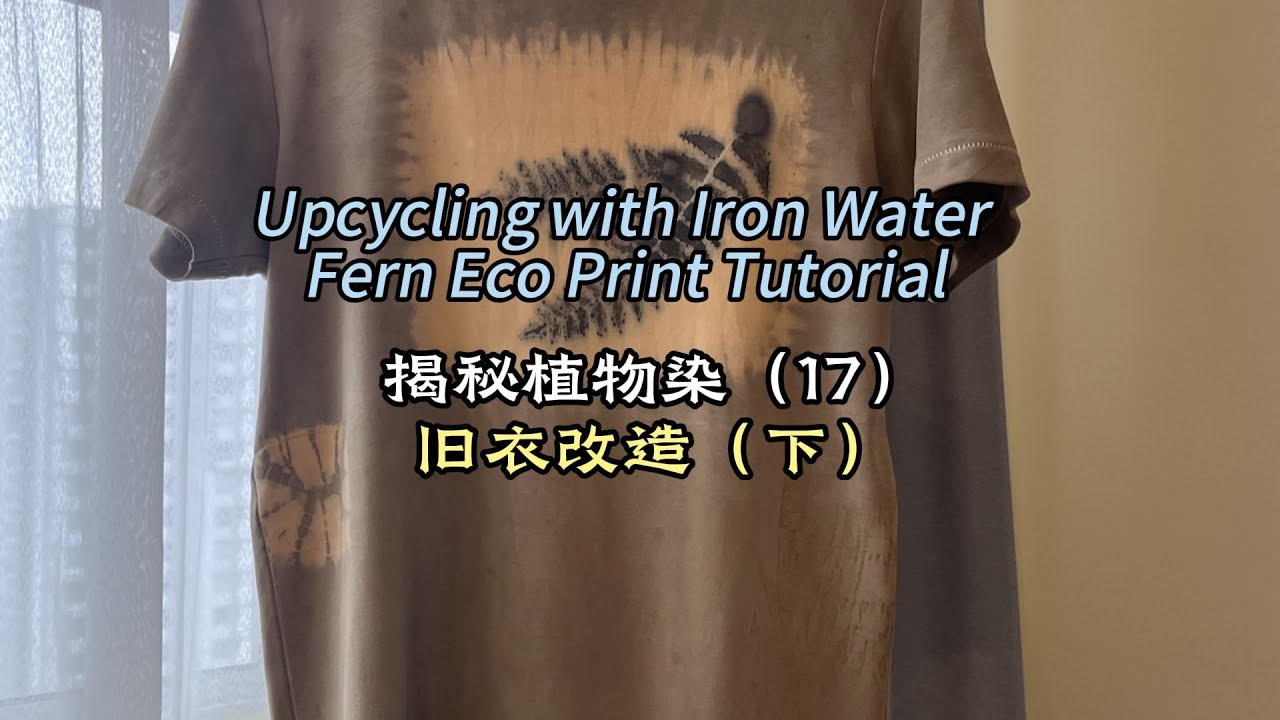 17 Upcycling with Iron Water Fern Eco print tutorial  旧衣改造计划（下）