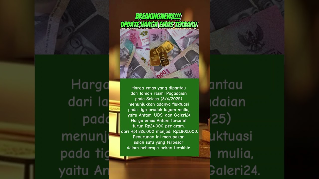 Breakingnews!!! Emas Kembali Turun!!!! #emas #trending #infoterkini #breakingnews #logammuliaantam