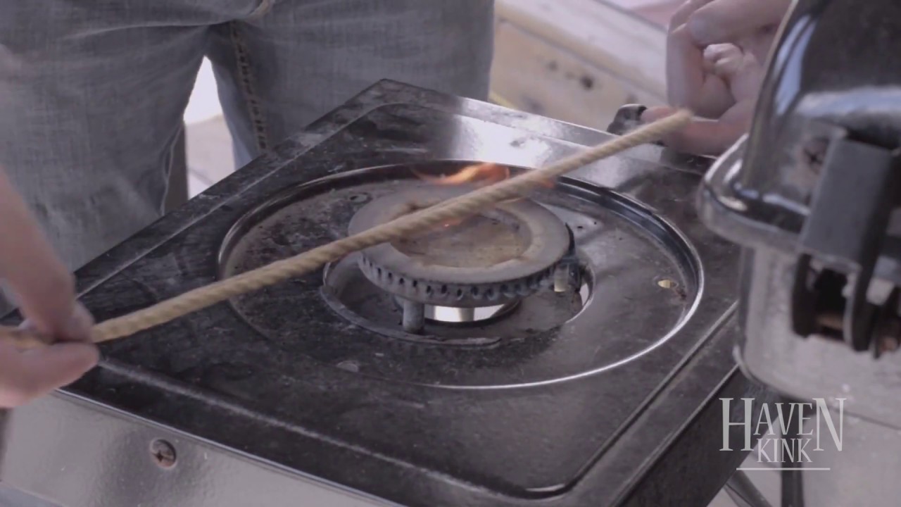 Jute rope treatment - part 2 - burning your rope