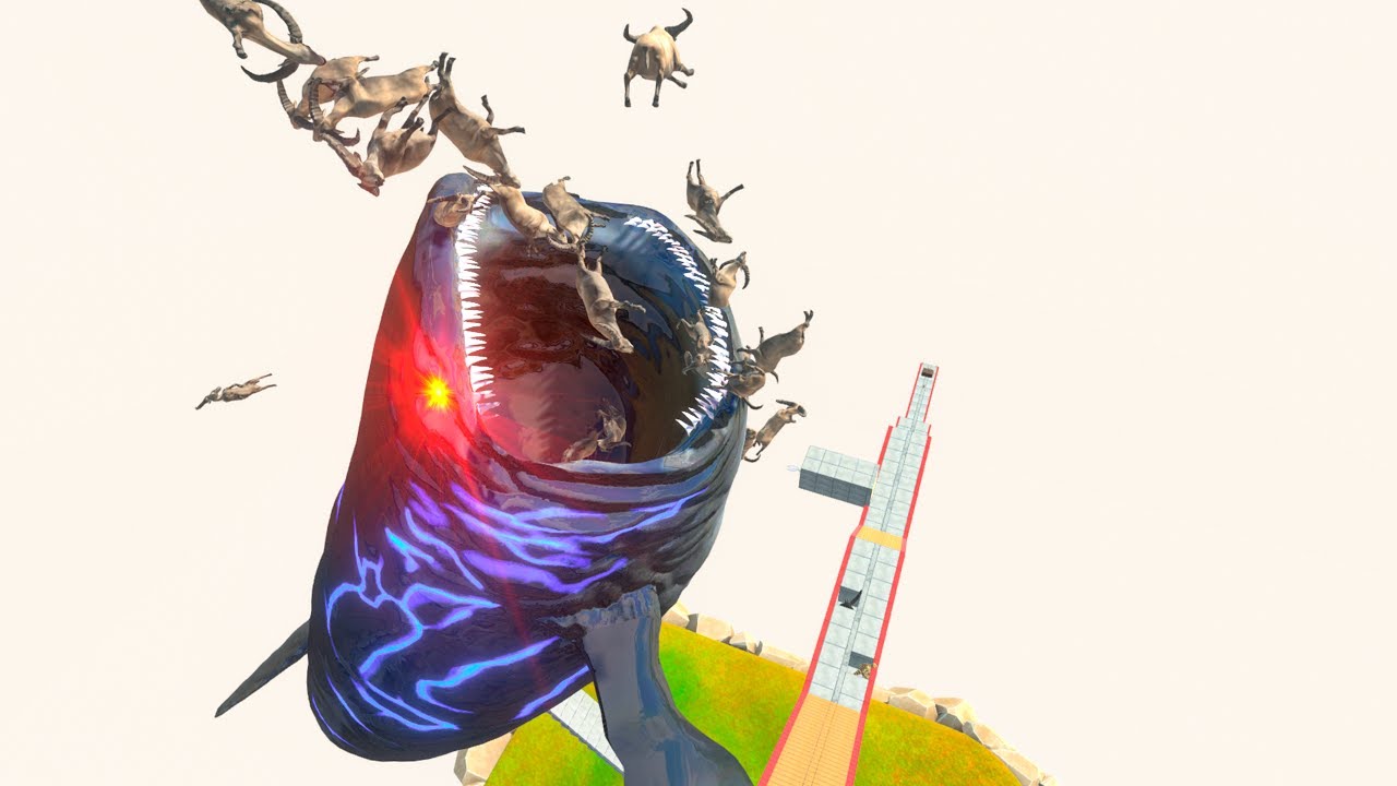 Who Can Escape from the Big Mouth of the Bloop? - Animal Revolt Battle Simulator