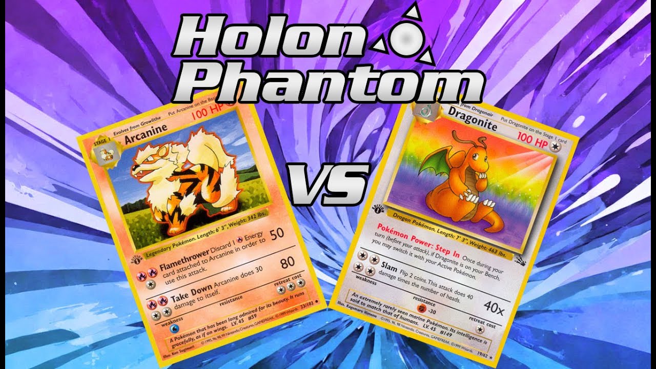 Retro Format Base Set - Fossil Pokemon TCG Battle! Arcanine Vs Dragonite!