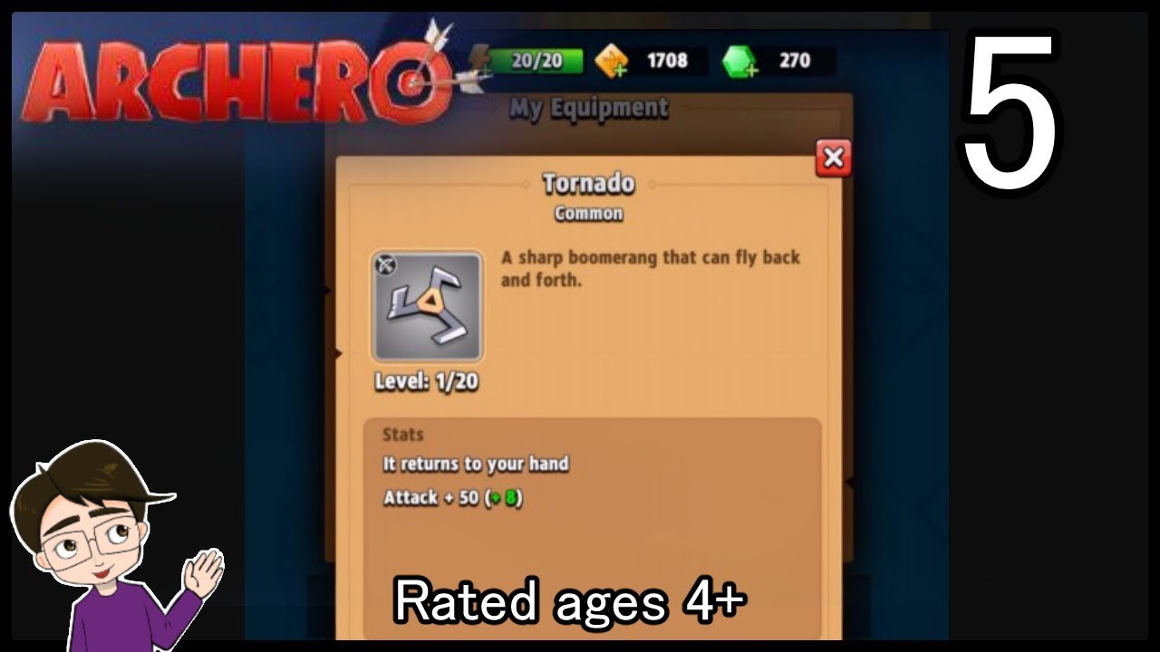 Let&rsquo;s Play Archero on iOS #5 Tornado Boomerang and Scythe!