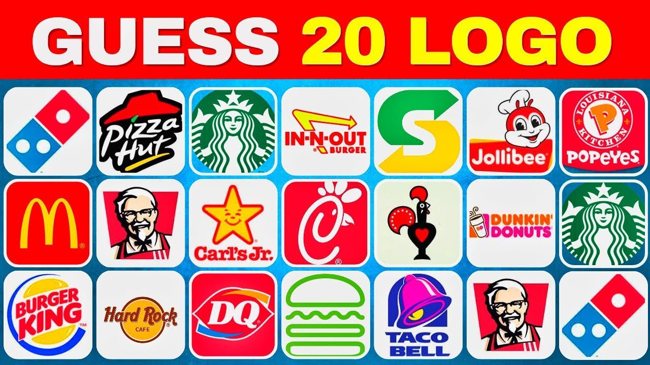 Guess The Fast Food & Restaurants Logo in 3 Second | 20 Famous Logos 🌟 Logo Quiz 2025