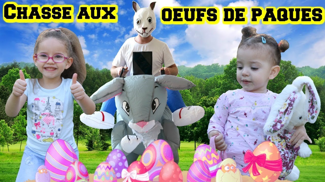 CHASSE aux OEUFS de PAQUES 2019 - Kamilia et Massilya