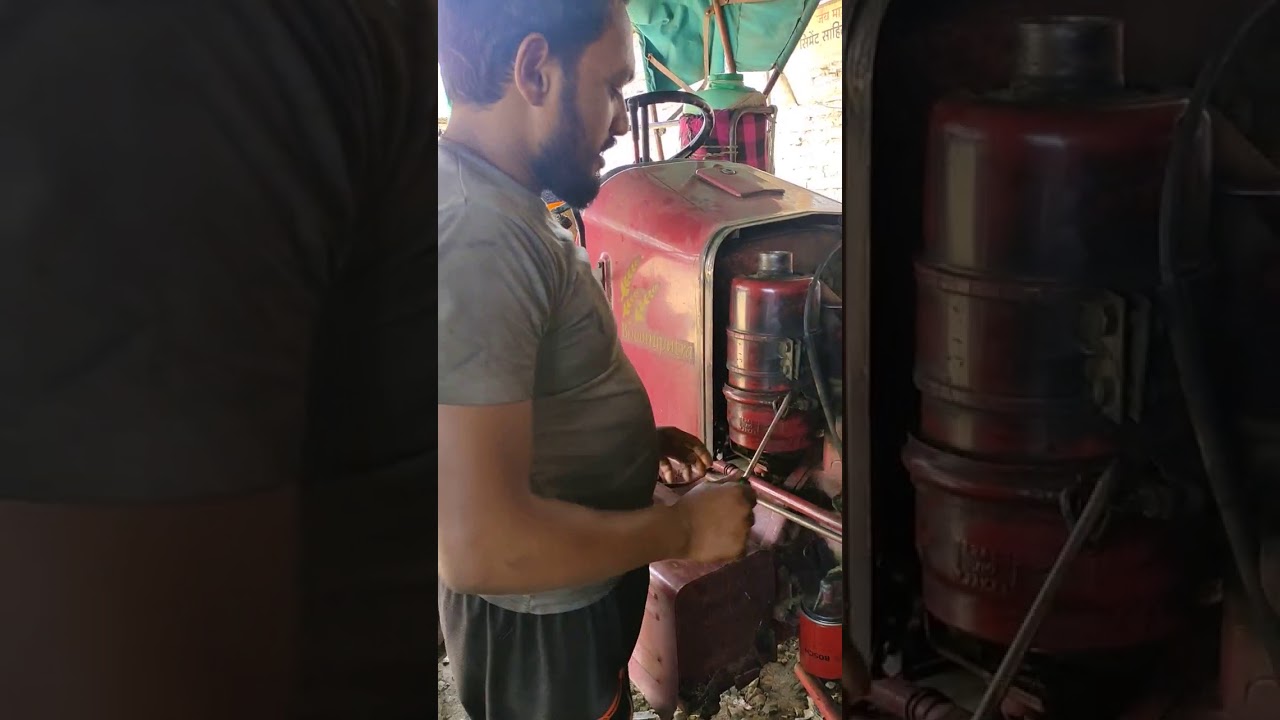 Mahindra 575 DI aircleaner changing