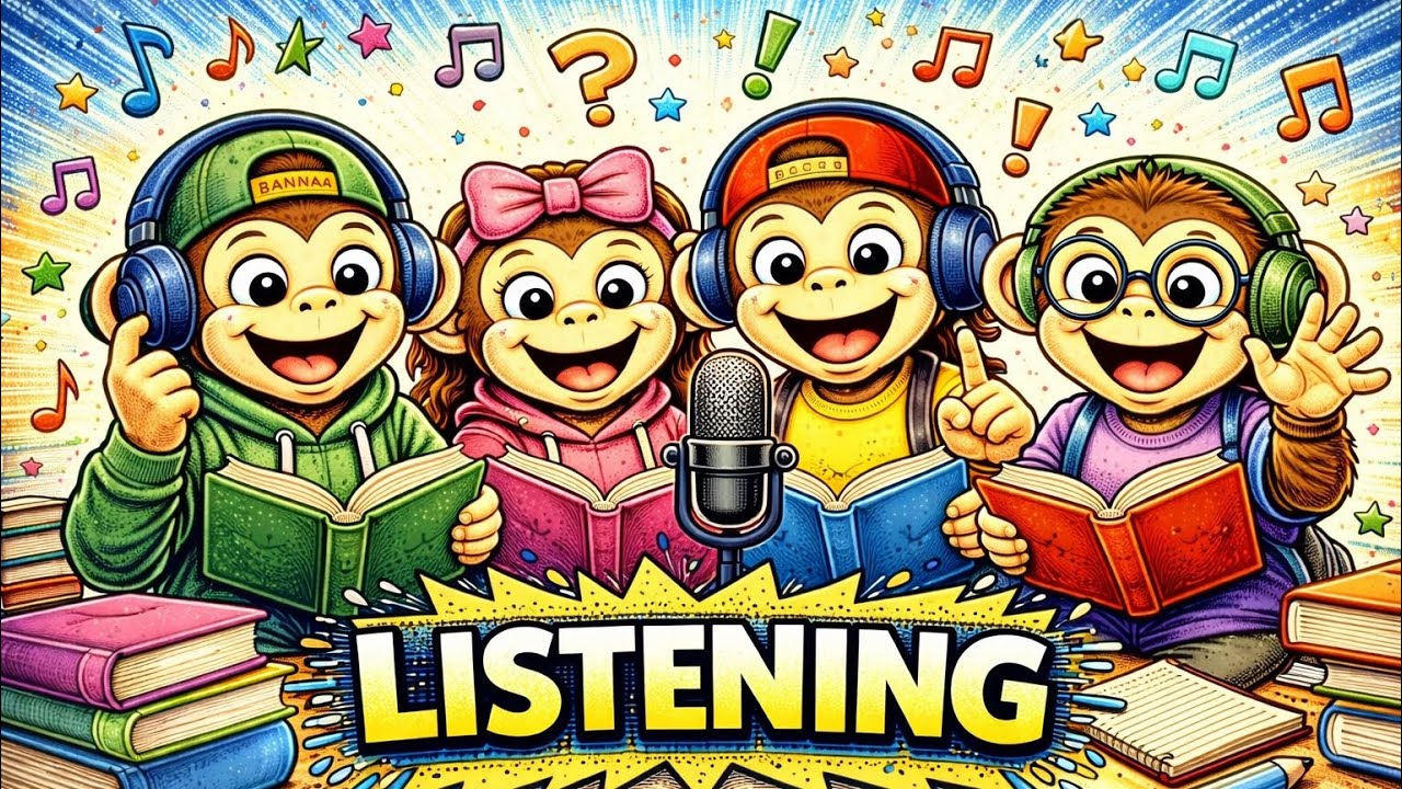 Monkeys Talk & Unlock™ Book 6 | Listening – Making a Banana Cake