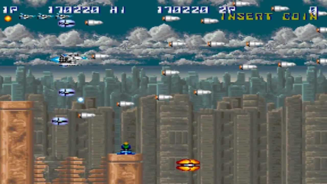 [HD] Thunder Cross Lv1-2 1988 Konami Mame Retro Arcade Games