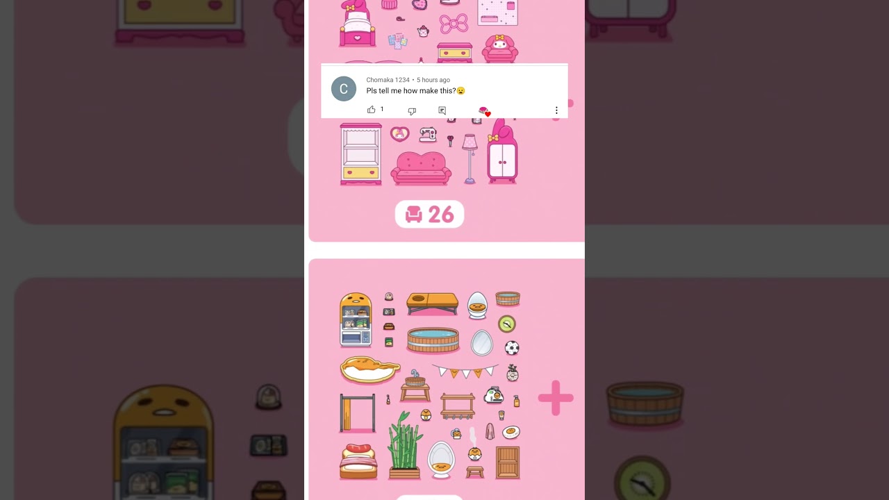How to buy the HELLO KITTY furniture pack #shorts #tocaboca