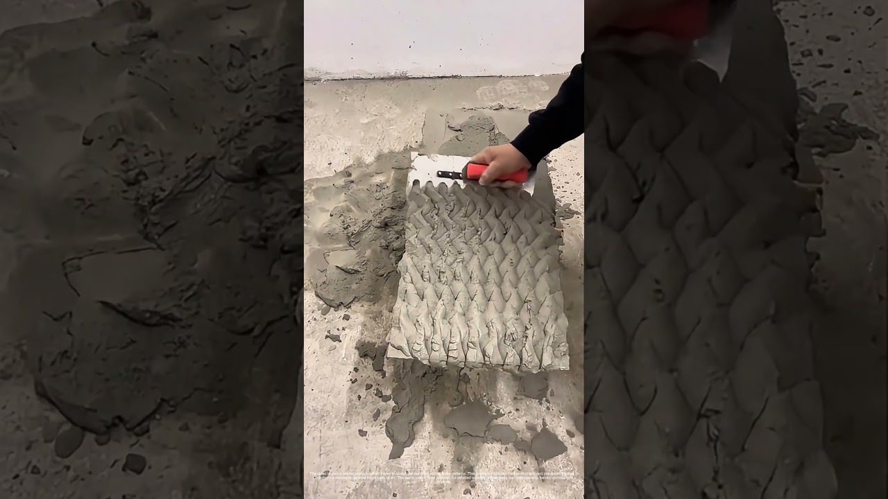 Shaping Concrete with Spiked Perfection: How a Simple Tool Creates Complex Patterns
