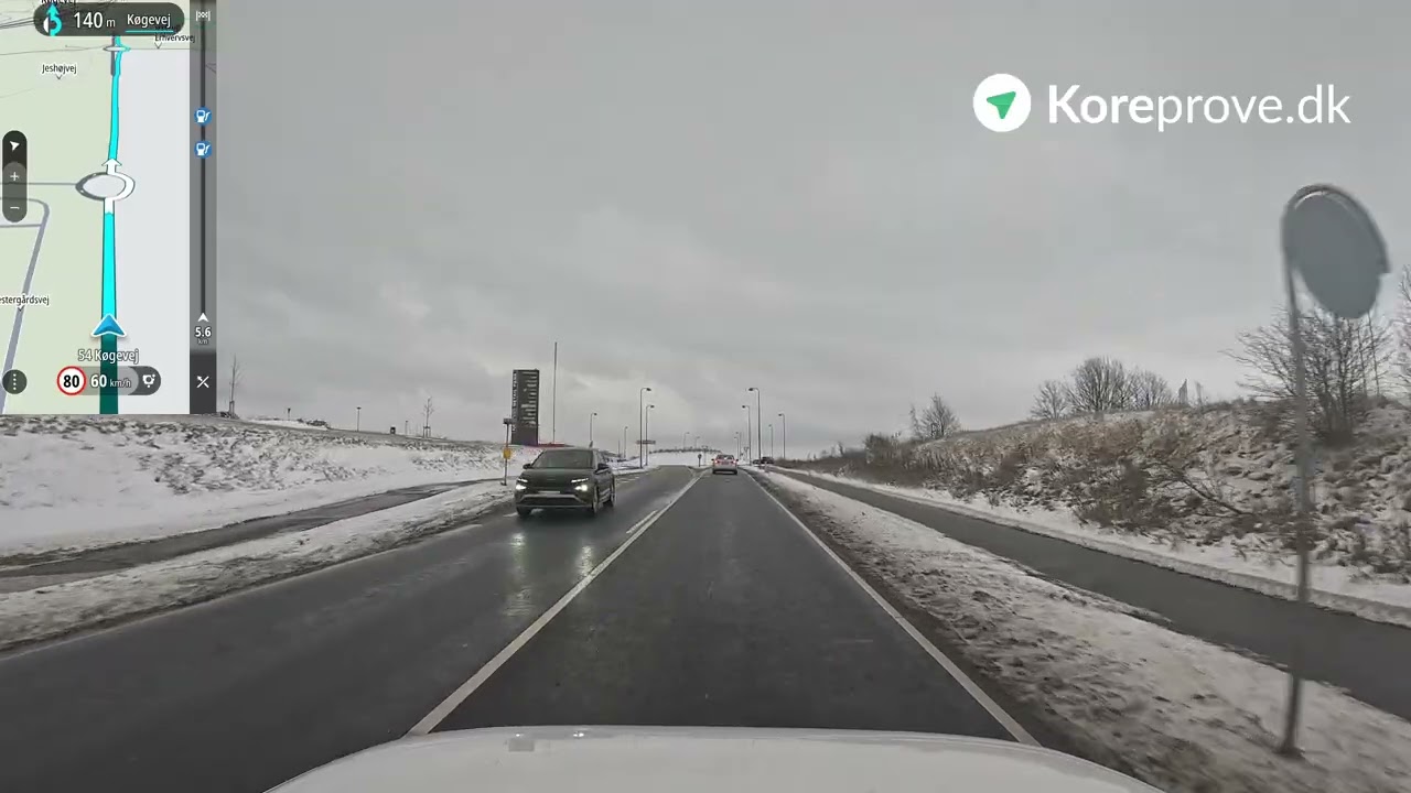 Køreprøve rute Næstved Sandstræde