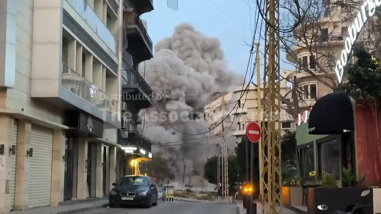 Israeli airstrike hits an apartment building in Bachoura, central Beirut