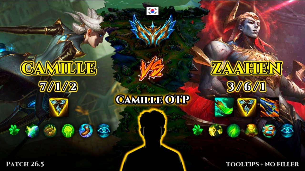 Best Camille OTP | Camille TOP vs Zaahen | Patch 26.5 | 2026-03-09 | KR CHALLENGER