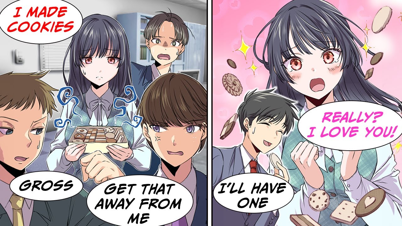 [Manga Dub] A coworker made cookies, but no one wanted them... I helped her learn how to cook and...