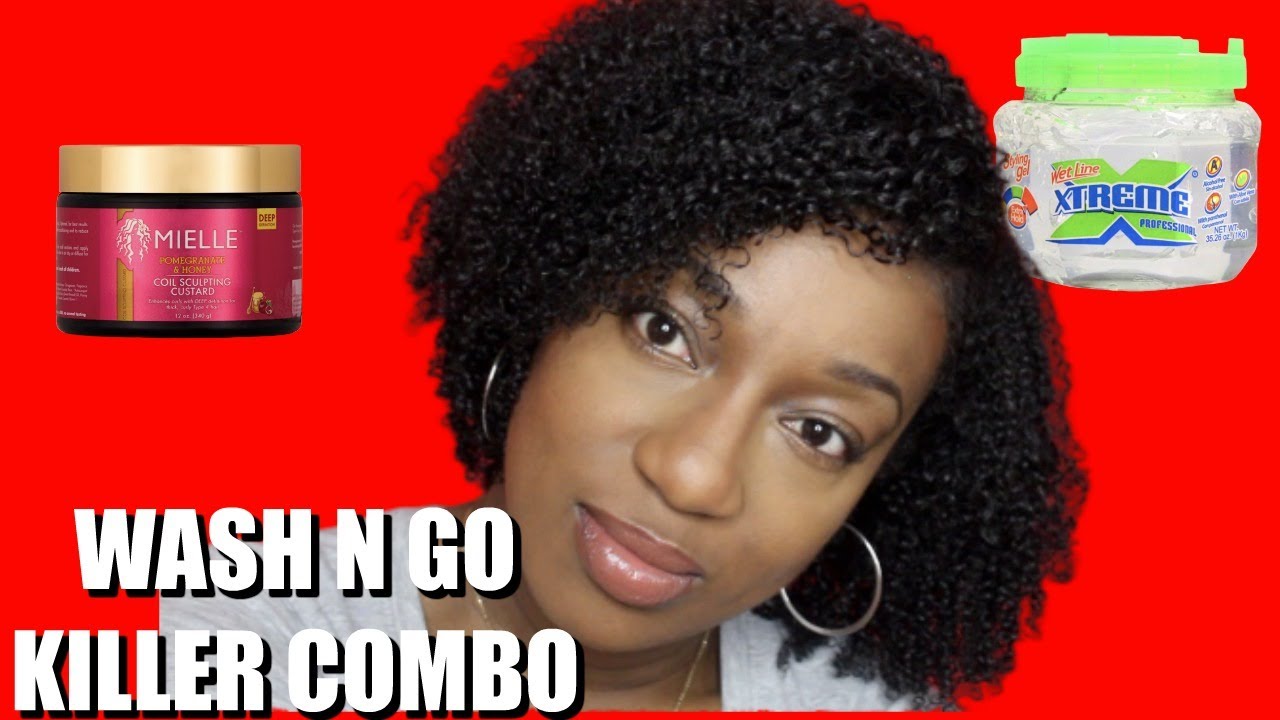 WASH AND GO KILLER COMBO ON TYPE 4 NATURAL HAIR | Mielle Curling Custard & Wetline Xtreme Gel