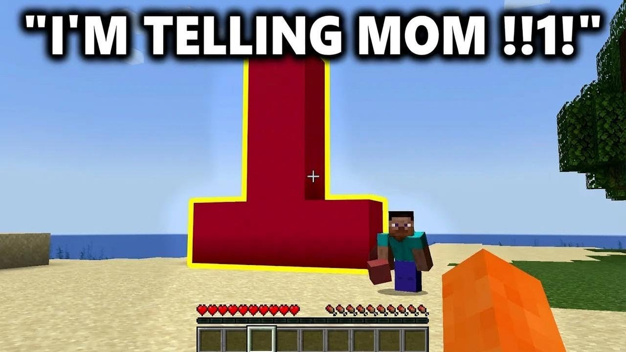when you play minecraft with your siblings