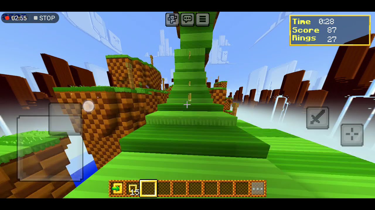 playing sonic with my brother MINECRAFT