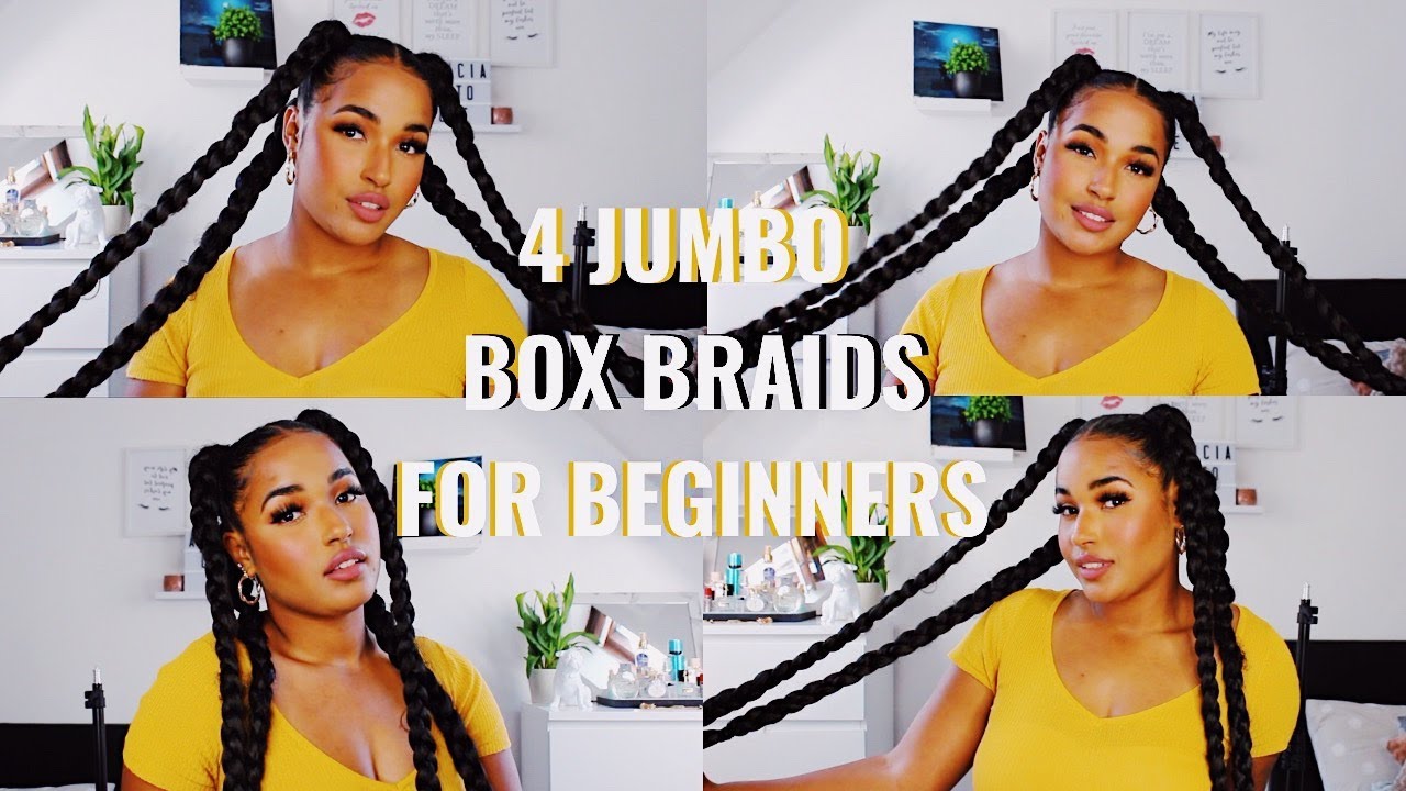 4 extra Jumbo Box Braids For Beginners  | Patricia Bento