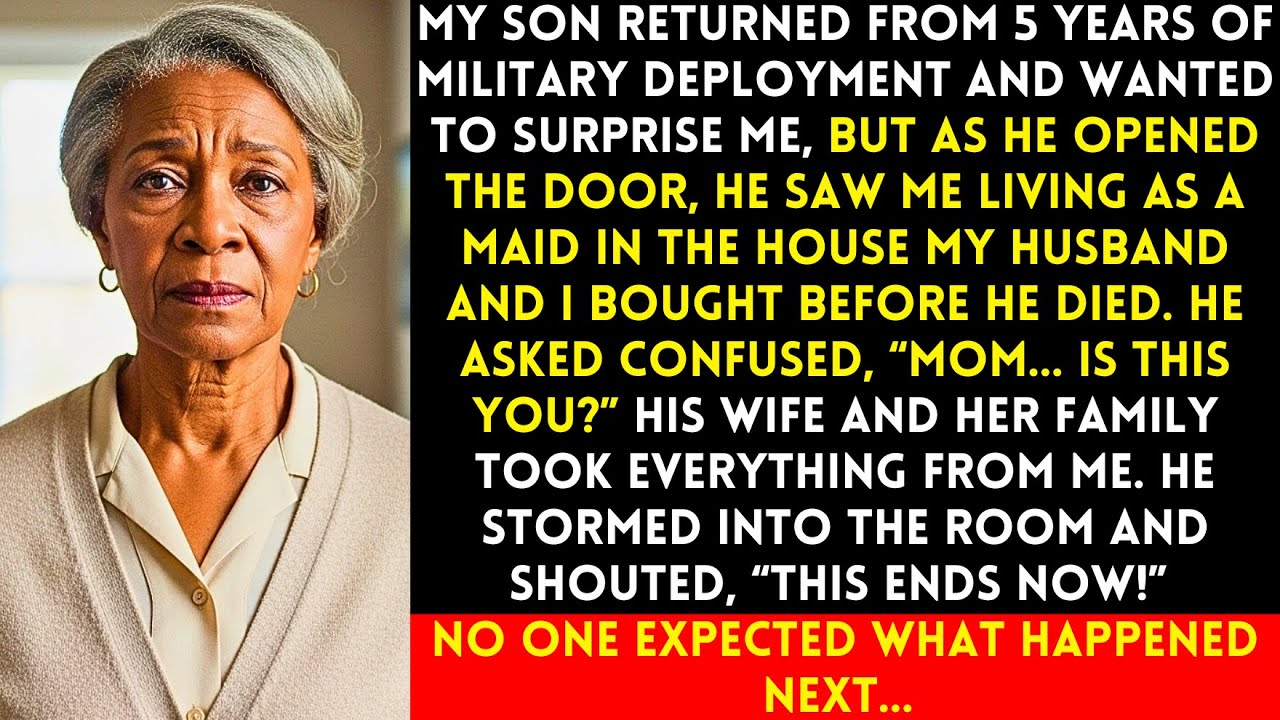 My Son Returned After 5 Years And Found Me Living As  A Maid In My House  What He Did Next ...