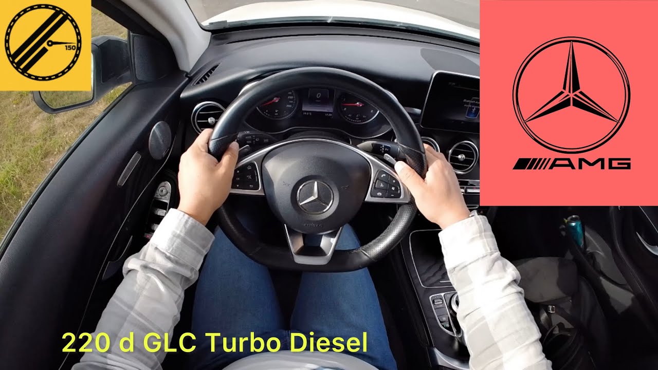 2018 Mercedes Benz GLC -AMG /197HP 2.2 Turbo Diesel /Top Speed  on GERMAN AUTOBAHN#mercedesamg#pov