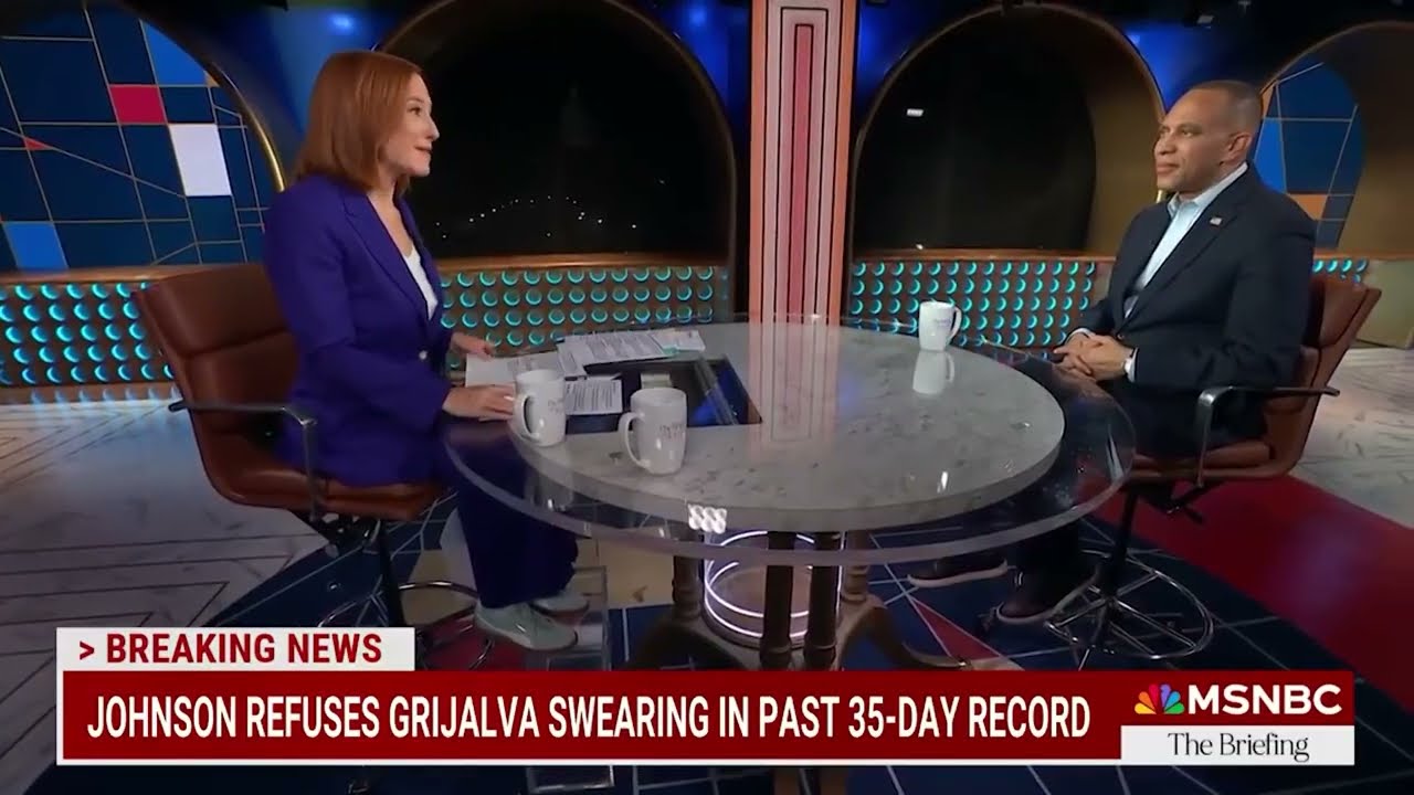 Лидер Джеффрис в программе MSNBC «Брифинг с Джен Псаки»