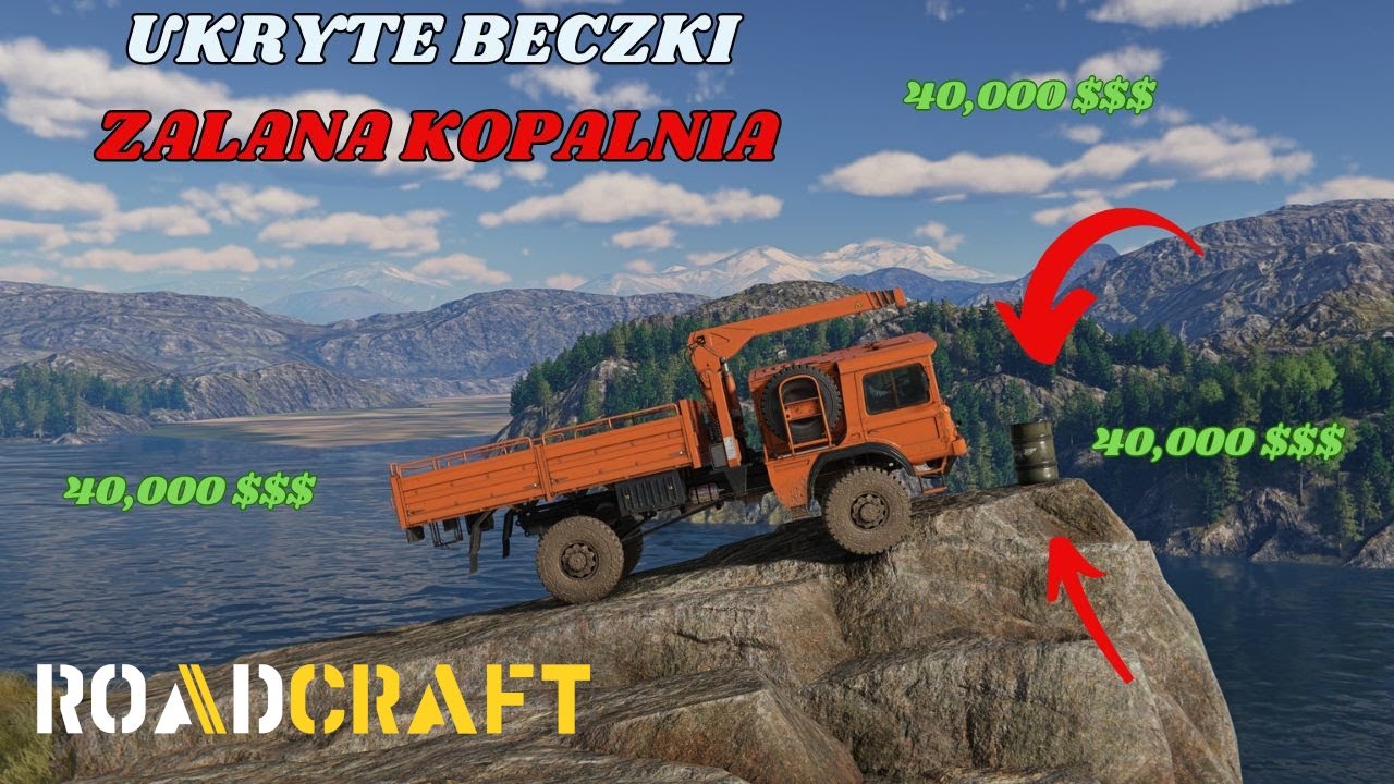 ROADCRAFT - (4K) - UKRYTE BECZKI - ZALANA KOPALNIA - HIDDEN BARRELS