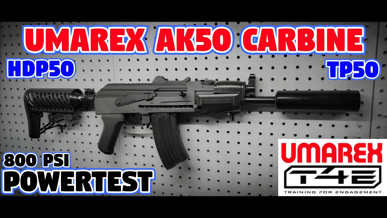 Umarex T4E HDP50,TP50, AK47 Carbine 800 psi Powertest