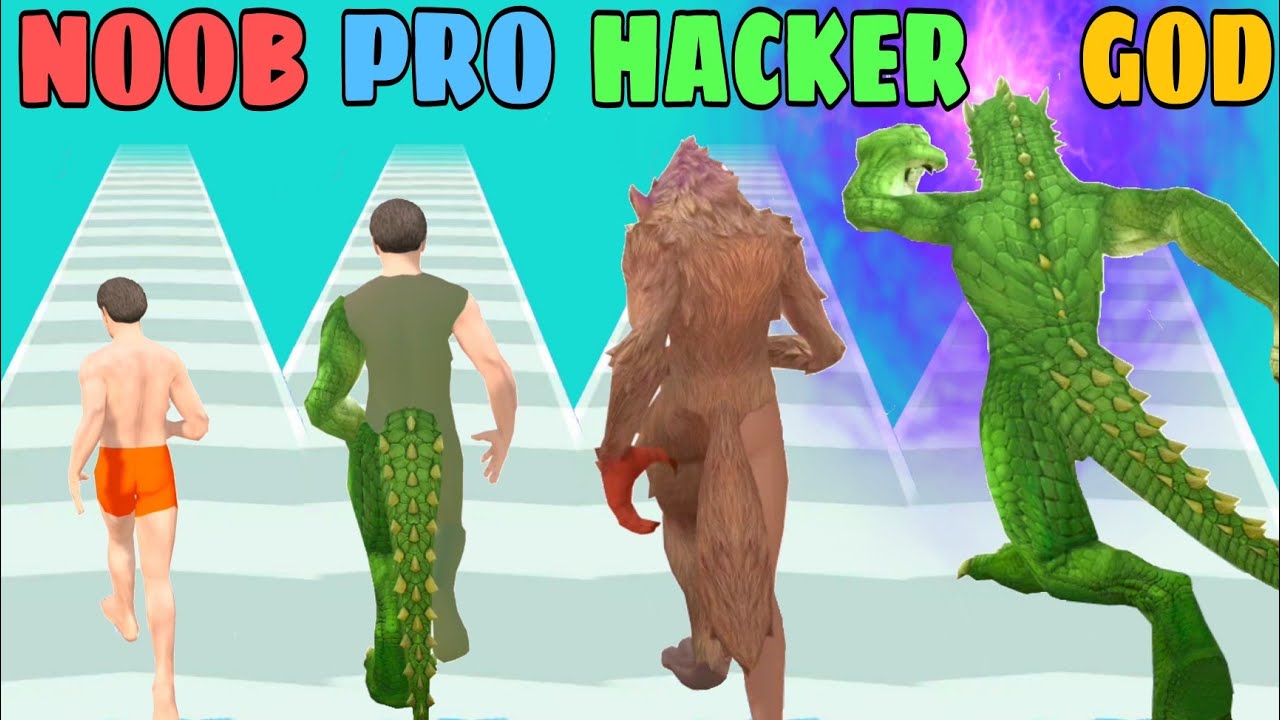 NOOB VS PRO VS HACKER VS GOD in Mutation Runner