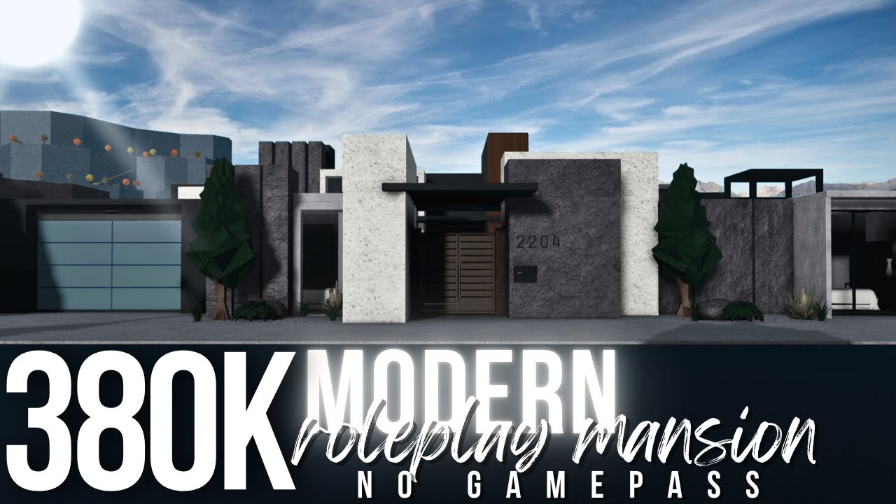 BLOXBURG | 2 Story Modern Roleplay Mansion | NO GAMEPASS Speedbuild