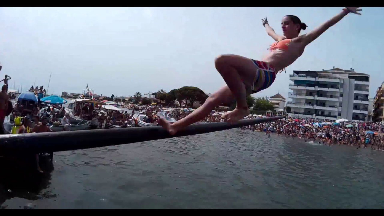 Punta Umbría. Tradicional Cucaña 2016. Virgen del Carmen. HD.
