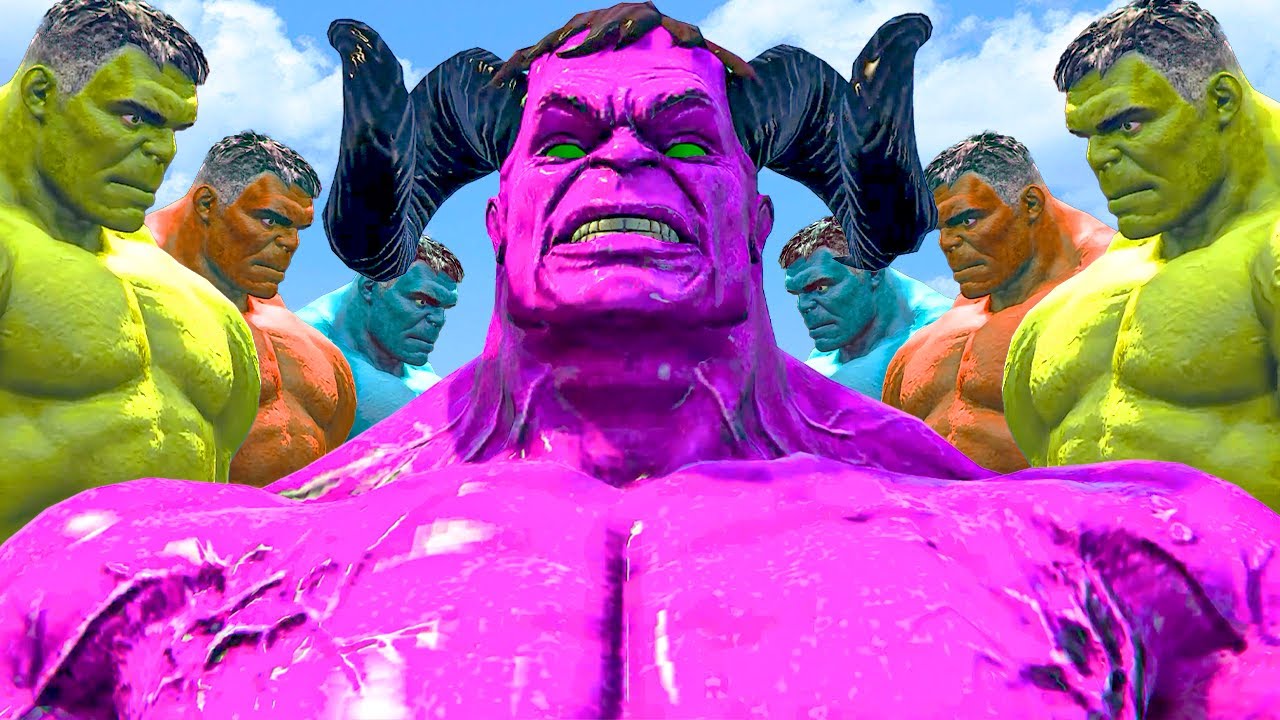 World War Hulk | Lucifer Purple Hulk SMASH Red Hulk vs Hulk - What If