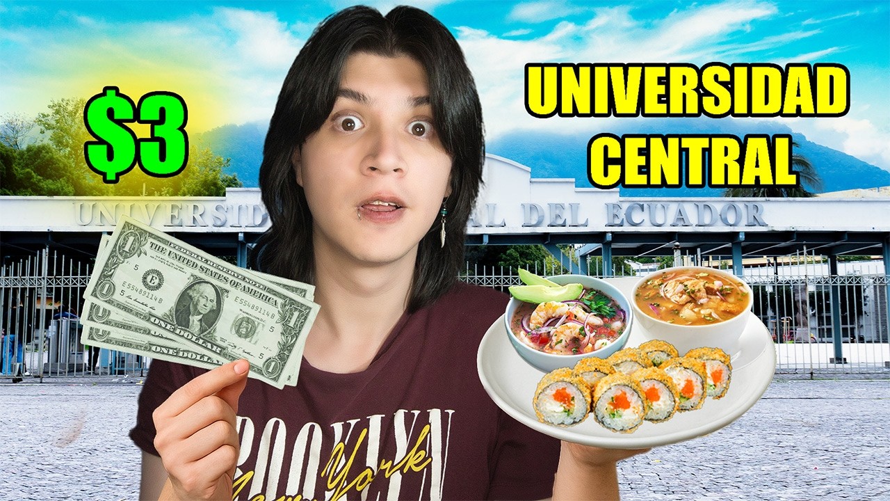 Com&iacute; TODO ESTO por menos de $3 en la Universidad Central #comidabarata #UCentral #QuitoFood