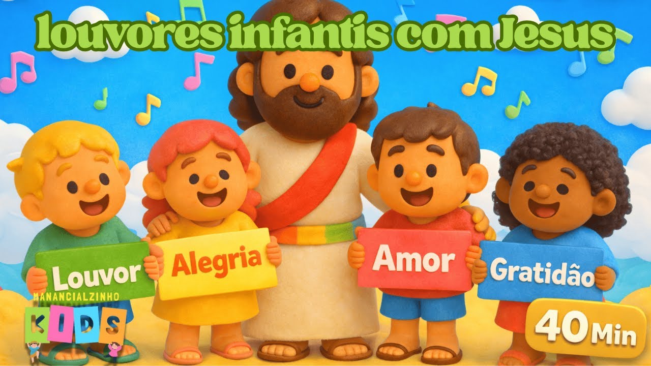 40 Minutos de Louvores Infantis com Jesus | Cante e Alegre-se | Manancialzinho Kids