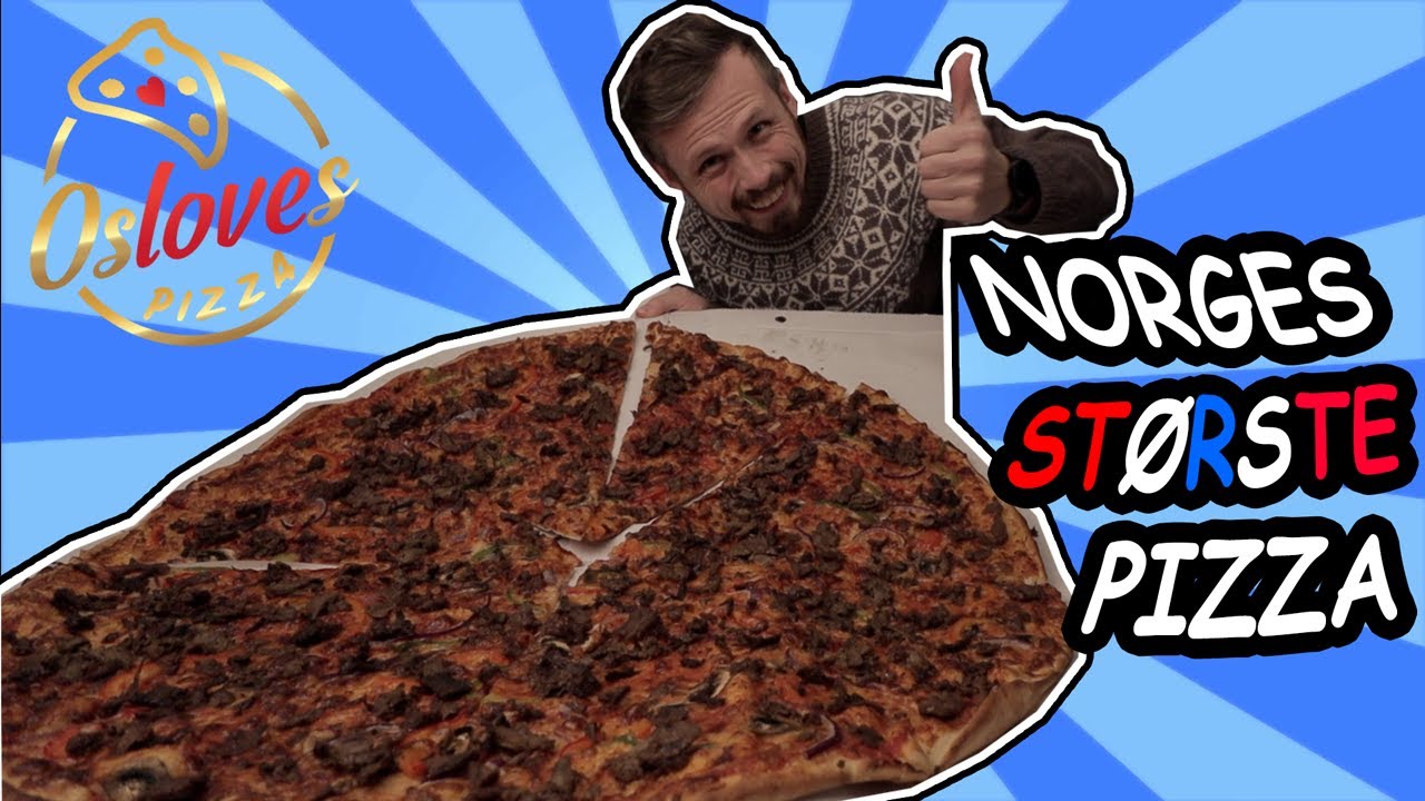 Spiser Norges STØRSTE Pizza - Osloves Pizza - 75CM Diameter - 3KG Pizza!