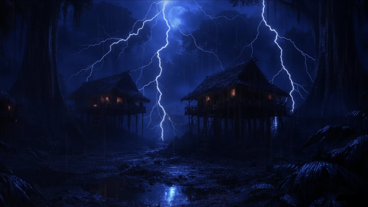 ⚡ Powerful Thunderstorm Rain Sounds for Sleeping | Deep Sleep White Noise for Stress Relief