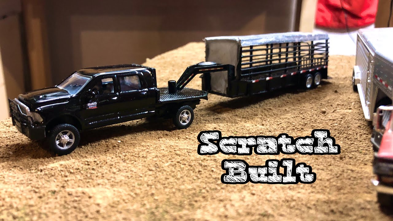 Custom 1/64 Cattle Truck and Trailer
