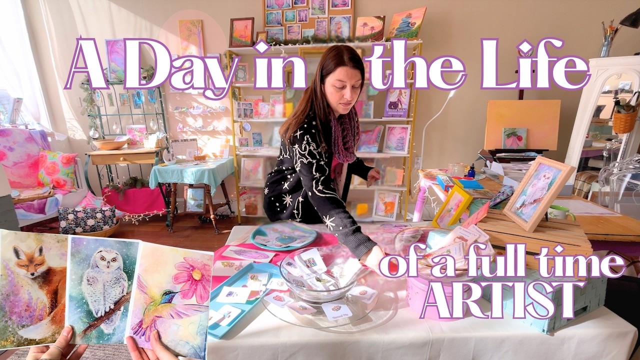 Spend A Slow Day With Me In My Art Studio + Gift Shop ⭐️ Day In The Life Of A Full Time Artist