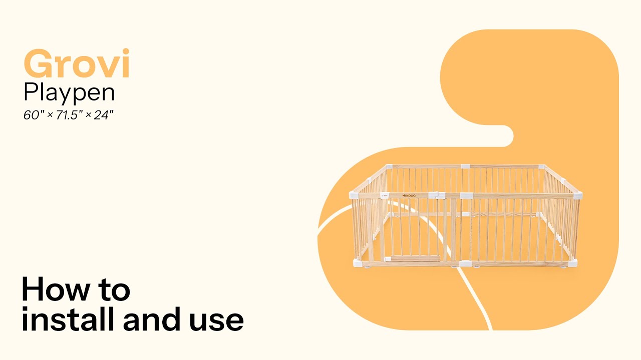 How to Assemble Harppa Grovi Playpen | 60 x 71.5 x 24 Inch Size